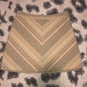 Free People Tan Multicolor Stripe Skirt